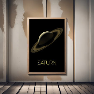 Outer Space, Galaxy, Solar System, Planet Saturn Poster
