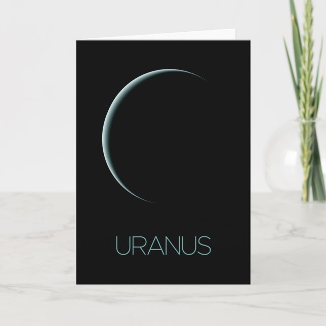 Outer Space, Galaxy, Solar System, Planet Uranus Card (Front)