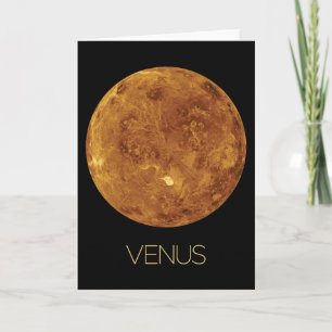 Outer Space, Galaxy, Solar System, Planet Venus Card