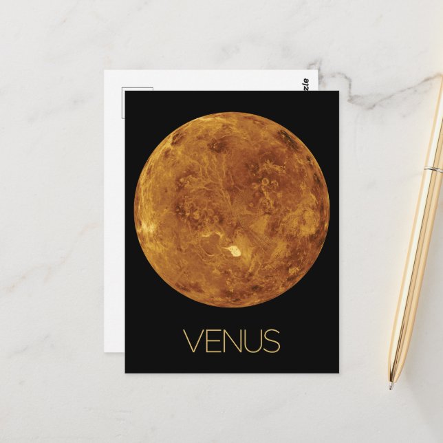 Outer Space, Galaxy, Solar System, Planet Venus Postcard (Front/Back In Situ)
