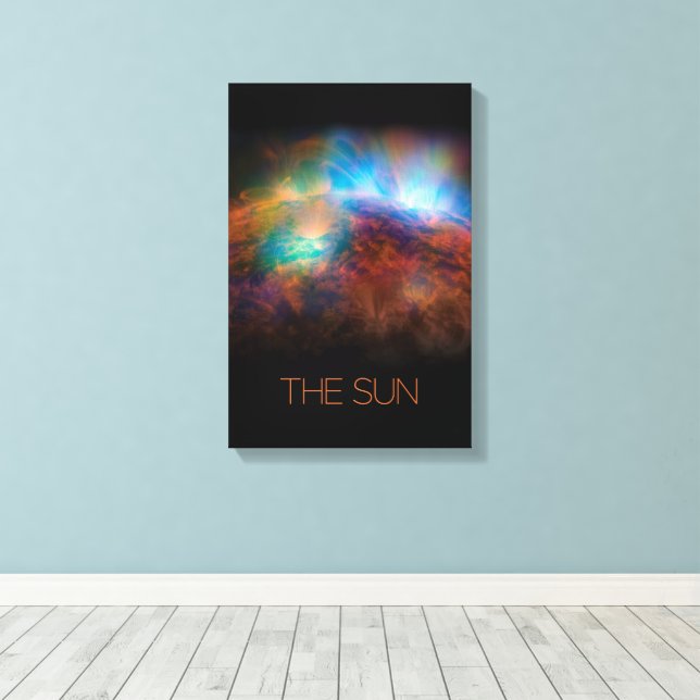 Outer Space, Galaxy, Solar System, Stars, The Sun Canvas Print (Insitu(Wood Floor))