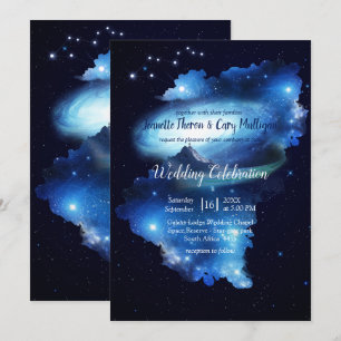 Outer Space Galaxy Wedding Invitation