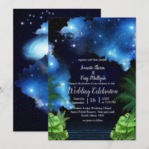 Outer Space Galaxy Wedding Invitation