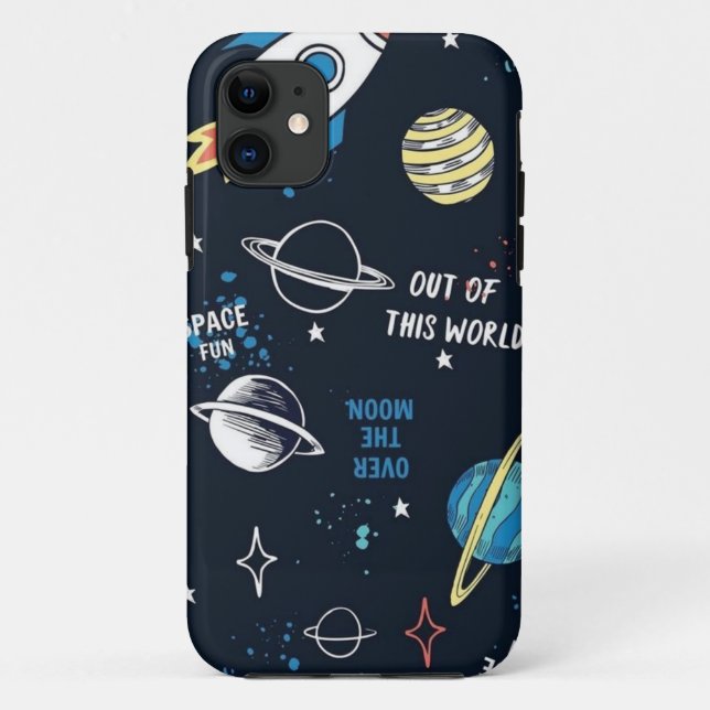 Outer Space Gift Astronaut Space Galaxy Planets Case-Mate iPhone Case (Back)