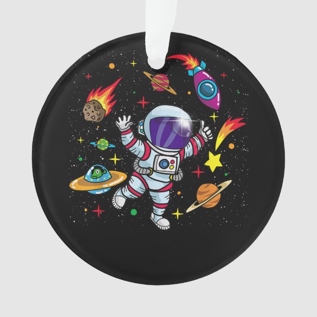 Outer Space Gift for Sci Fi Kids- Boys & Girls Ast Ornament (Front)