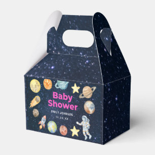 Outer Space Girl Baby shower Favor Box