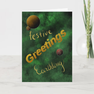 Outer Space Greetings, Funny Christmas Card