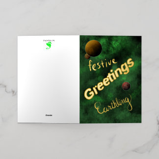 Outer Space Greetings, Funny Christmas Card