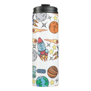 Outer Space: Hand-Drawn Vintage Doodles Thermal Tumbler