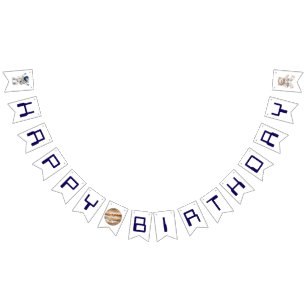 Outer Space Happy Birthday Bunting Flags Signs