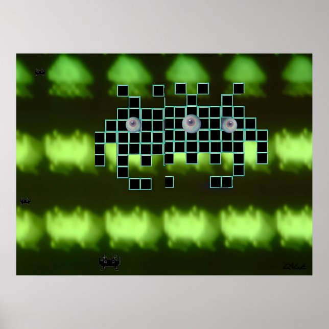 Outer Space Invader Kingdom Poster (Front)