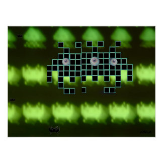 Outer Space Invader Kingdom Poster