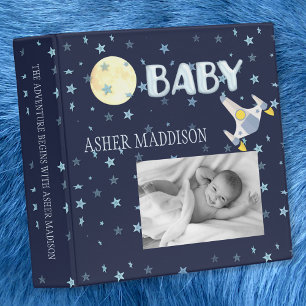 Outer Space It's A Boy Photo Scrapbook Album Binder
