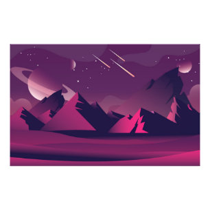 Outer Space Landscape Photo Print