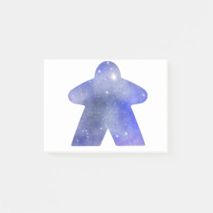 Outer Space Meeple in Blue Post-it Notes