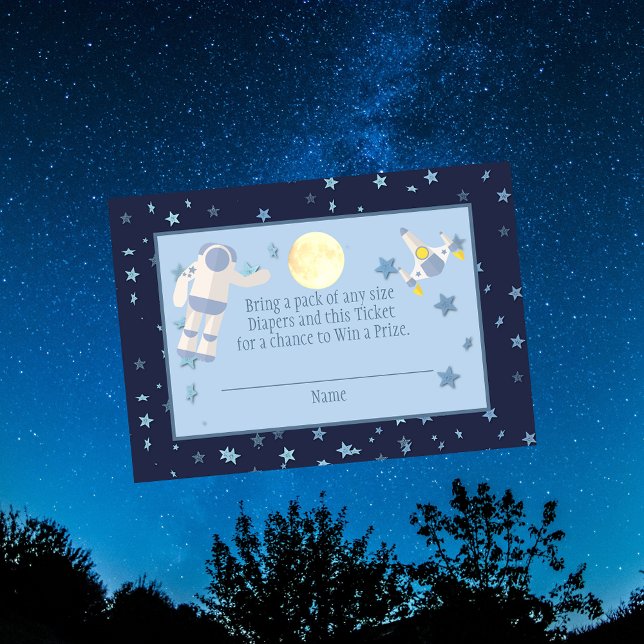 Outer Space Midnight Diaper Raffle Enclosure Card (Creator Uploaded)