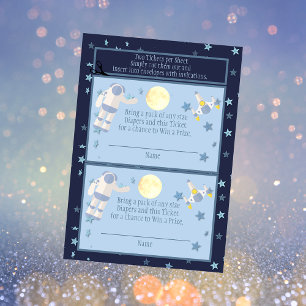 Outer Space Midnight Diaper Raffle Enclosure Card
