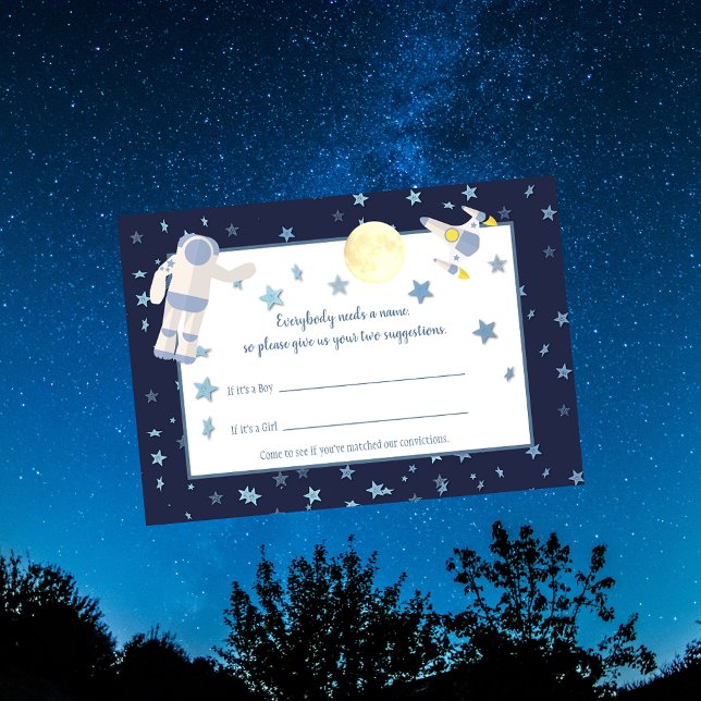 Outer Space Midnight Name Suggestions | White Enclosure Card (Creator Uploaded)