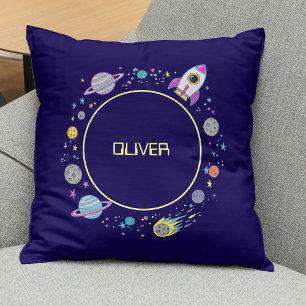 Outer Space Name Orbit Throw Pillow