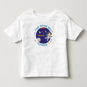Outer Space Personalized Moon Stars Astronaut Toddler T-shirt