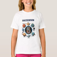 Outer space personalized name 5th Birthday party 