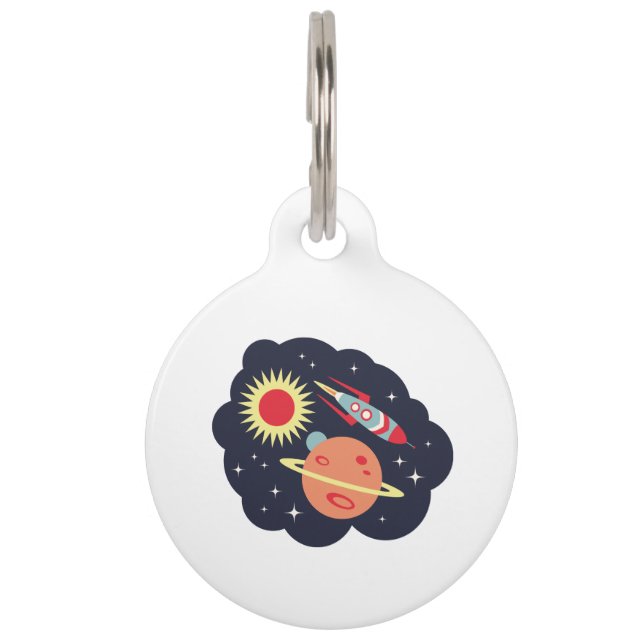 Outer Space Pet Tag (Front)