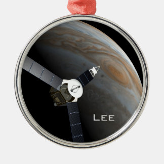 Outer space planet and probe metal ornament