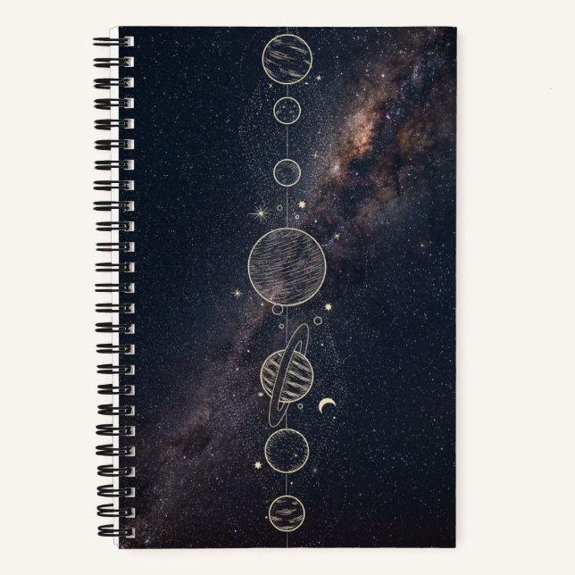 Outer Space Planet| Spiral Notebook (Front)