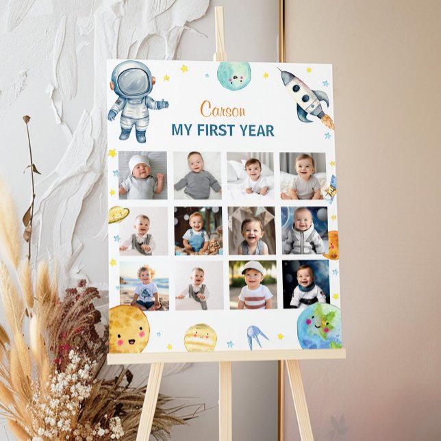 Outer Space Planets Birthday Photo Milestone Sign (Creator Uploaded)