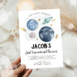 Outer Space Planets Boy First Birthday Invitation<br><div class="desc">Outer Space Birthday themed invitation for your perfect celebration.</div>