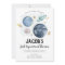 Outer Space Planets Boy First Birthday Invitation