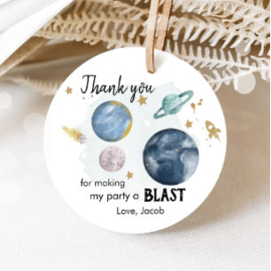 Outer Space Planets Favour Thank You Boy  Tags