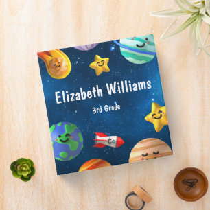 Outer Space Planets Galaxy Binder