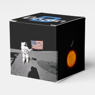 Outer Space Planets ,Shepard Moon Landing, Favor Box