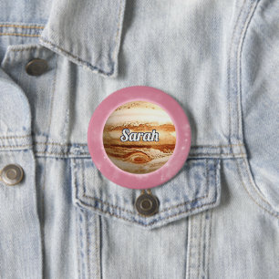 Outer Space Rocket Planets Galaxy Guest Button