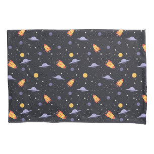 Outer Space Rockets and Spaceships Pillowcase