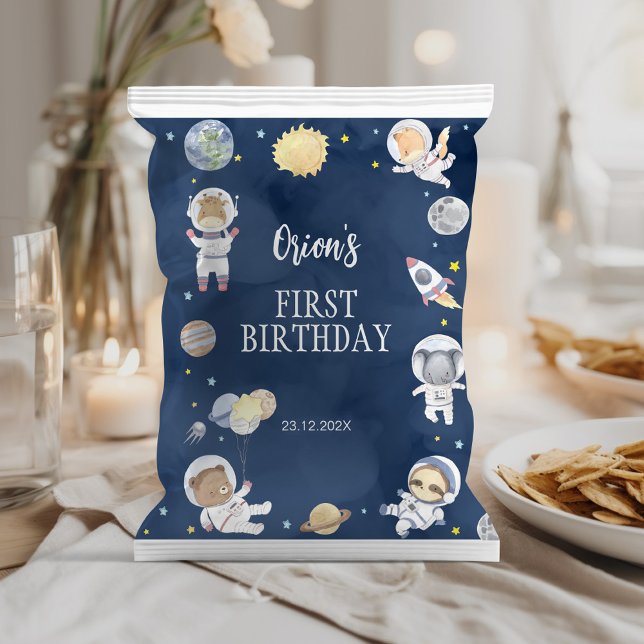 Outer Space Safari Birthday Chip Bag Wrapper (Creator Uploaded)