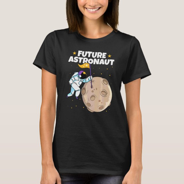 Outer Space Science Moon Landing Universe Future A T-Shirt (Front)