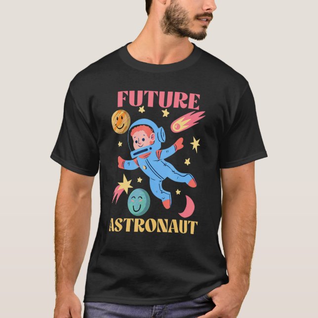 Outer Space Science  Planets Kids Future Astronaut T-Shirt (Front)
