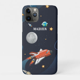 Outer Space Shuttle Travel Moon Stars Personalized Case-Mate iPhone Case