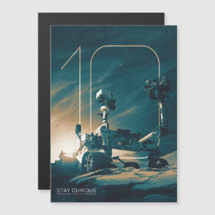 Outer Space, Solar System, 10 Years of Curiosity Magnetic Invitation