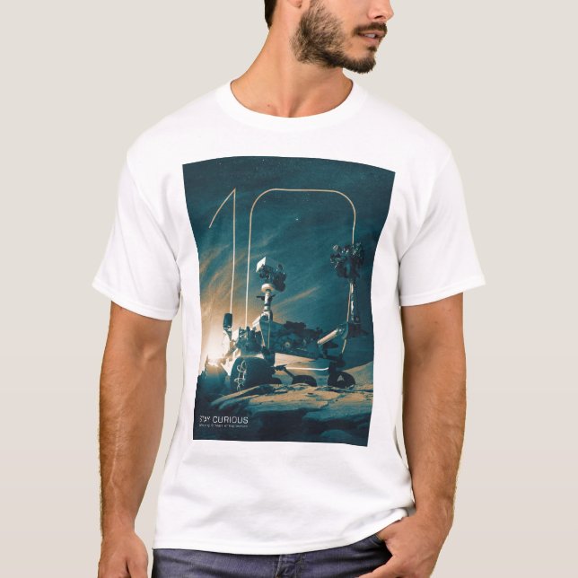 Outer Space, Solar System, 10 Years of Curiosity T-Shirt (Front)