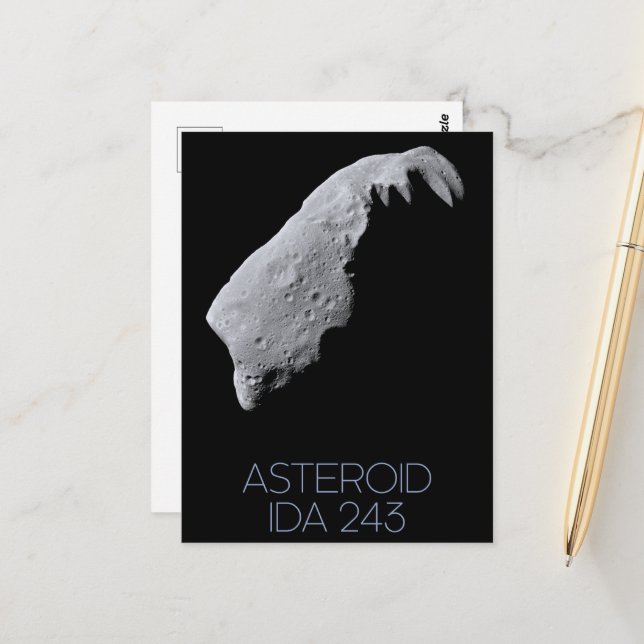 Outer Space, Solar System, Asteroid Belt, IDA 243 Postcard (Front/Back In Situ)