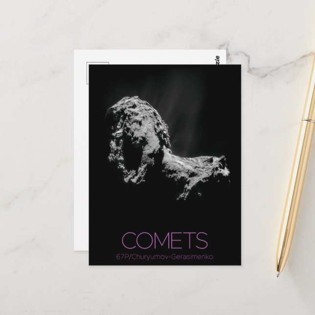 Outer Space, Solar System, Cosmos, Comets, 67P Postcard (Front/Back In Situ)