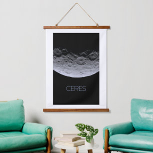 Outer Space, Solar System, Dwarf Planet Ceres Hanging Tapestry