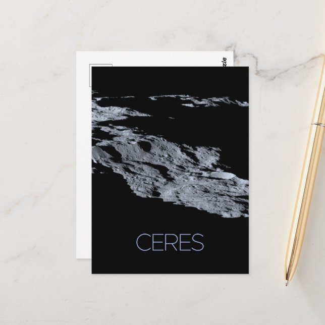 Outer Space, Solar System, Dwarf Planet Ceres Postcard (Front/Back In Situ)