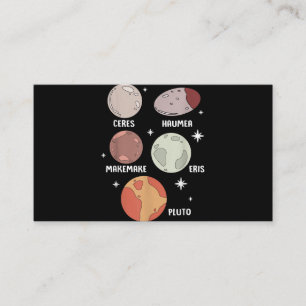 Outer Space Solar System Dwarf Planet For Kids Enclosure Card