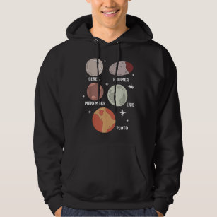 Outer Space Solar System Dwarf Planet For Kids Hoodie