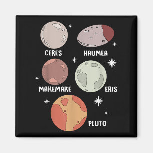 Outer Space Solar System Dwarf Planet For Kids Magnet