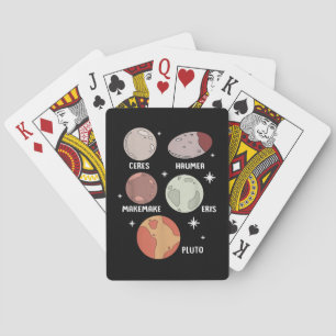 Outer Space Solar System Dwarf Planet For Kids Playing Cards